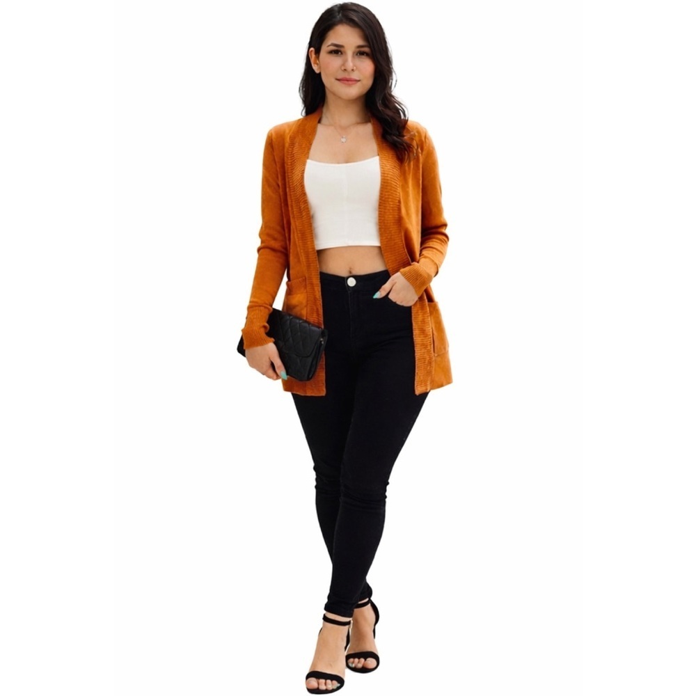 Brown Pocket Side Cardigan
